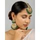 Handcrafted Kundan Earrings And Maang Tikka Jewellery Set